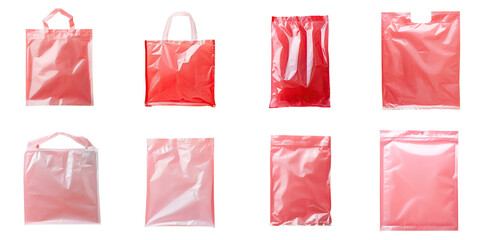 Png Set Text space available on background with gray and clear red bag transparent background