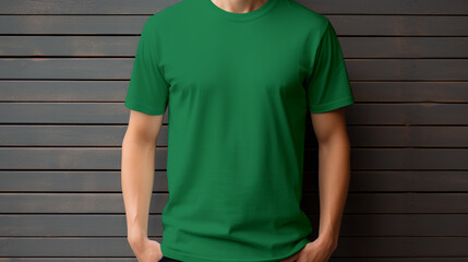 man in a green t shirt template