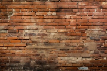 Discolored Old brick wall. Grunge stone interior. Generate Ai