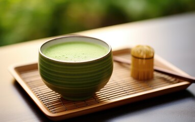Healthy matcha green tea, a popular Japanese drink for human health. healthy drinks. traditional drink of Japan.