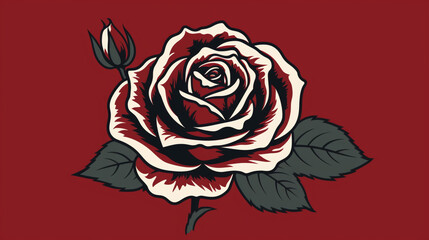 red rose design vector 