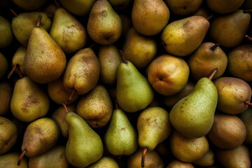 Green pears at local farmer market