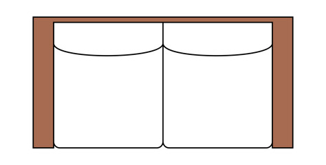 Sofa 2 seater Top view vector illustration design