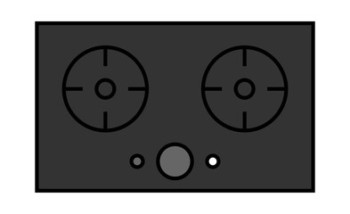 Stove Top view vector illustration design