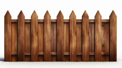 wood Fence design white background