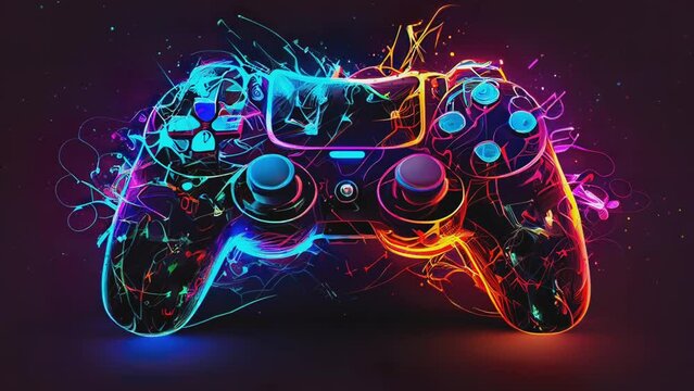 abstract video game controller artwork infinity loop video