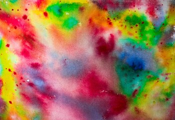 Fototapeta premium Abstract colorful watercolor background. Hand painted abstract colorful artwork. Modern painting. Colorful paint texture to be used for webs conception and designs creation.Abstract grunge background