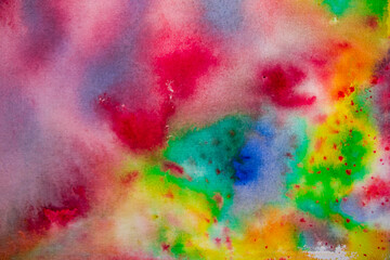 Abstract colorful watercolor background. Hand painted abstract colorful artwork. Modern painting.  Colorful paint texture to be used for webs conception and designs creation.Abstract grunge background
