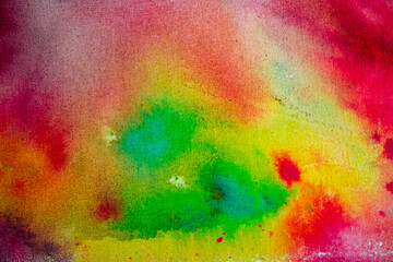Abstract colorful watercolor background. Hand painted abstract colorful artwork. Modern painting.  Colorful paint texture to be used for webs conception and designs creation.Abstract grunge background