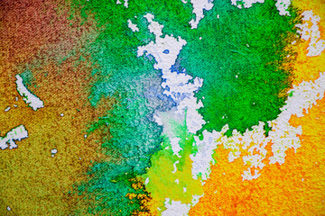 Abstract colorful watercolor background. Hand painted abstract colorful artwork. Modern painting.  Colorful paint texture to be used for webs conception and designs creation.Abstract grunge background