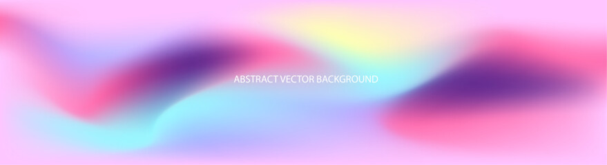 Colorful Vector Background with Soft Pink Gradient and Holographic effect.