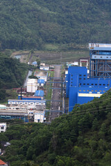 Obraz premium Hydroelectric power plant complex, using ocean wave technology on the South coast of Java Island, Indonesia