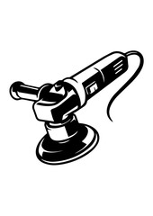 Vector image of polisher machine for car