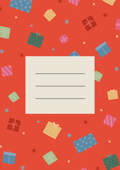 CHRISTMAS VECTOR CARD. Christmas template. Corporate Christmas card and invitation. Cute and Minimalist style