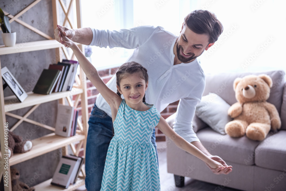 Wall mural Father and daughter