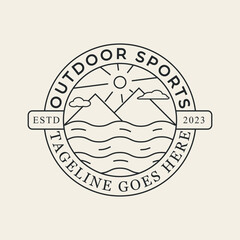 outdoor sports logo design vector art.