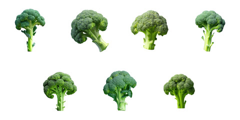 Png Set transparent background isolates broccoli