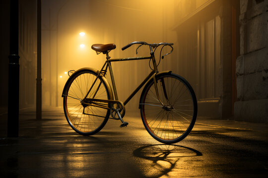 vintage bicycle in the street