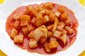 Daikon Kimchi. Tasty and spicy