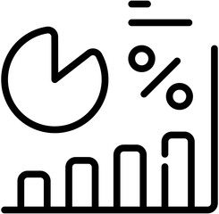 sales analysis line icon