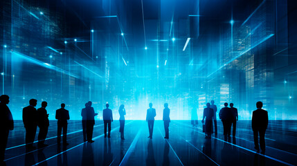 Minimalistic Business Background in Blue Colors