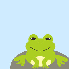 Illustration frog and background