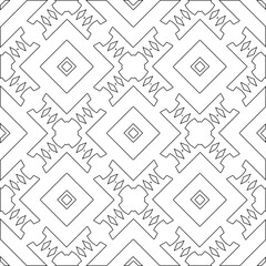 Abstract  background with figures from lines. Black and white texture for web page, textures, card, poster, fabric, textile. Monochrome pattern. Repeating design.