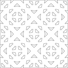 Abstract  background with figures from lines. Black and white texture for web page, textures, card, poster, fabric, textile. Monochrome pattern. Repeating design.