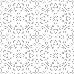 Abstract  background with figures from lines. Black and white texture for web page, textures, card, poster, fabric, textile. Monochrome pattern. Repeating design.