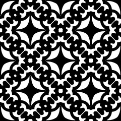 Black and white seamless pattern. Repeat pattern. Abstract background. Monochrome texture. Seamless texture for fashion, textile design,  on wall paper, wrapping paper, fabrics and home decor.