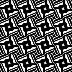 Black and white seamless pattern. Repeat pattern. Abstract background. Monochrome texture. Seamless texture for fashion, textile design,  on wall paper, wrapping paper, fabrics and home decor.