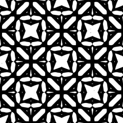 Black and white seamless pattern. Repeat pattern. Abstract background. Monochrome texture. Seamless texture for fashion, textile design,  on wall paper, wrapping paper, fabrics and home decor.