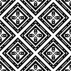 Black and white seamless pattern. Repeat pattern. Abstract background. Monochrome texture. Seamless texture for fashion, textile design,  on wall paper, wrapping paper, fabrics and home decor.