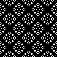 Black and white seamless pattern. Repeat pattern. Abstract background. Monochrome texture. Seamless texture for fashion, textile design,  on wall paper, wrapping paper, fabrics and home decor.