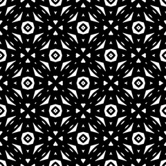 Black and white seamless pattern. Repeat pattern. Abstract background. Monochrome texture. Seamless texture for fashion, textile design,  on wall paper, wrapping paper, fabrics and home decor.