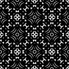 Black and white seamless pattern. Repeat pattern. Abstract background. Monochrome texture. Seamless texture for fashion, textile design,  on wall paper, wrapping paper, fabrics and home decor.