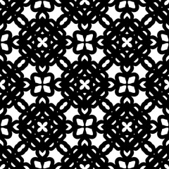 Black and white seamless pattern. Repeat pattern. Abstract background. Monochrome texture. Seamless texture for fashion, textile design,  on wall paper, wrapping paper, fabrics and home decor.