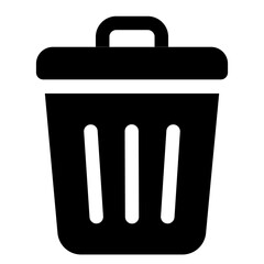 Trash icon vector flat design. Trash can, bin, delete icon. Garbage symbol