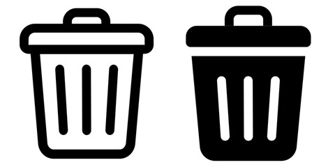 Trash icon vector flat design. Trash can, bin, delete icon. Garbage symbol