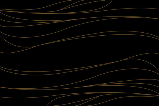 Abstract of spline pattern. Design Vintage style with japanese wave of water surface and ocean gold on black. Design print for illustration, textile and background. Set 9