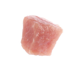 Piece of raw beef meat isolated on white