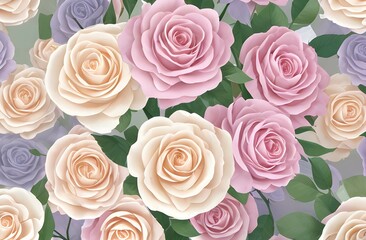 花束の贈り物：様々な柔らかい色のバラ、ブーケ、お祝い