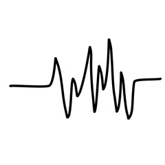 Cardiogram Line Art