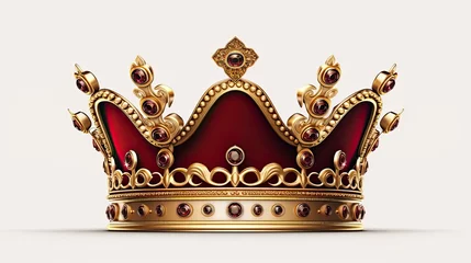 Deurstickers king crown illustration isolated on white background generative AI © Brandon