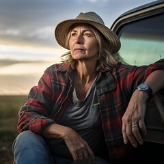 portrait of a western woman