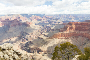 Fototapeta na wymiar View from the South Rim at Grand Canyon National Park, Arizona, USA