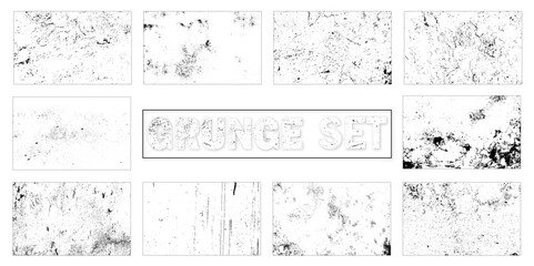 Grunge dust scratch background collection set