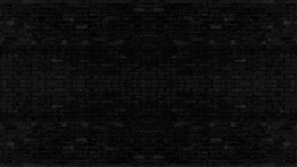 Simple grungy black brick wall with light gray shades seamless pattern surface texture background. Vector illustration.