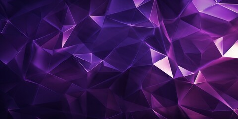 Obraz premium Amethyst Crystal Creative Abstract Geometric Wallpaper. Display graphic. Computer Screen Digiral Art. Abstract Bright Surface Geometrical Horizontal Background. Ai Generated Vibrant Texture Pattern.
