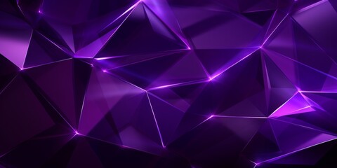 Amethyst Crystal Creative Abstract Geometric Wallpaper. Display graphic. Computer Screen Digiral Art. Abstract Bright Surface Geometrical Horizontal Background. Ai Generated Vibrant Texture Pattern.